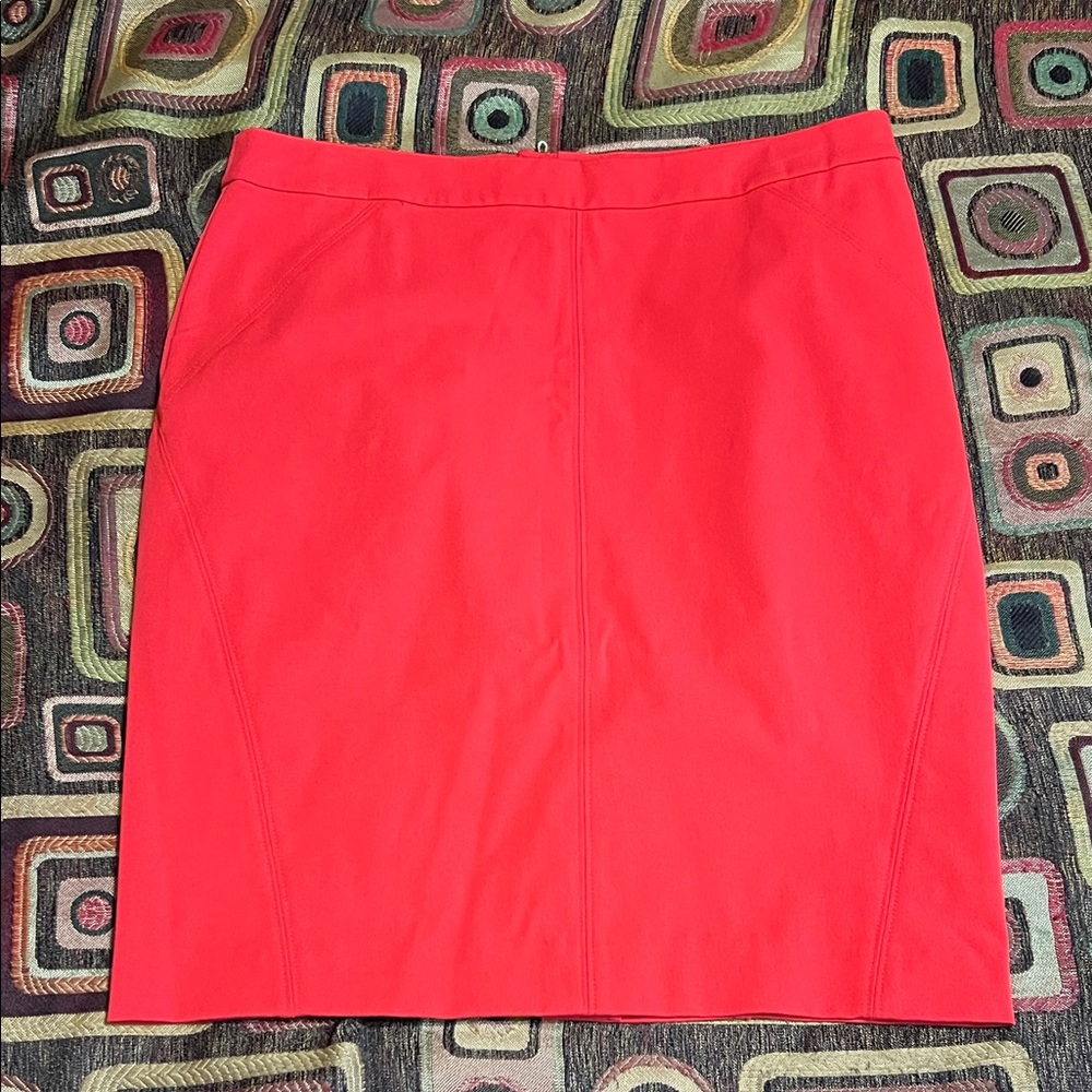 Ann Taylor Vibrant Red Pencil Skirt